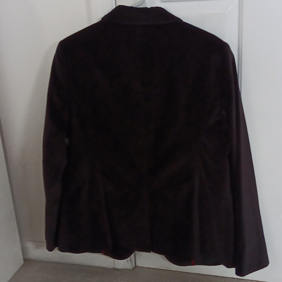 Talbots Women's Elegant Black Velours Blazer - Picture 3 of 4